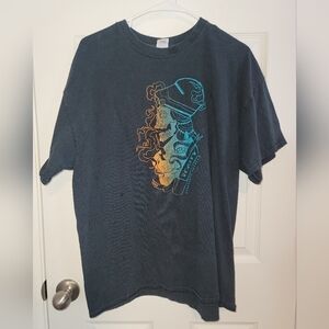 Mens Toasty Gliden Brand  Skull W/ Metallic Short Sleeve Crew Neck T-shirt SZ XL